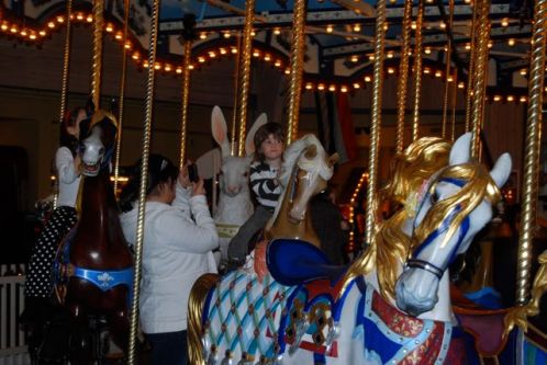 Alex and Adam on the Carousel