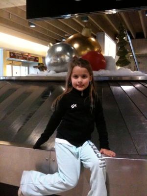 Kam at the airport