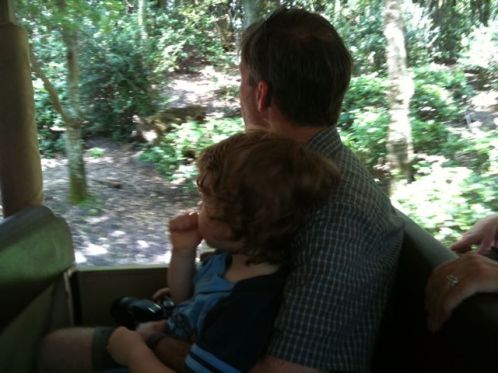 Dad and Alex on Safari